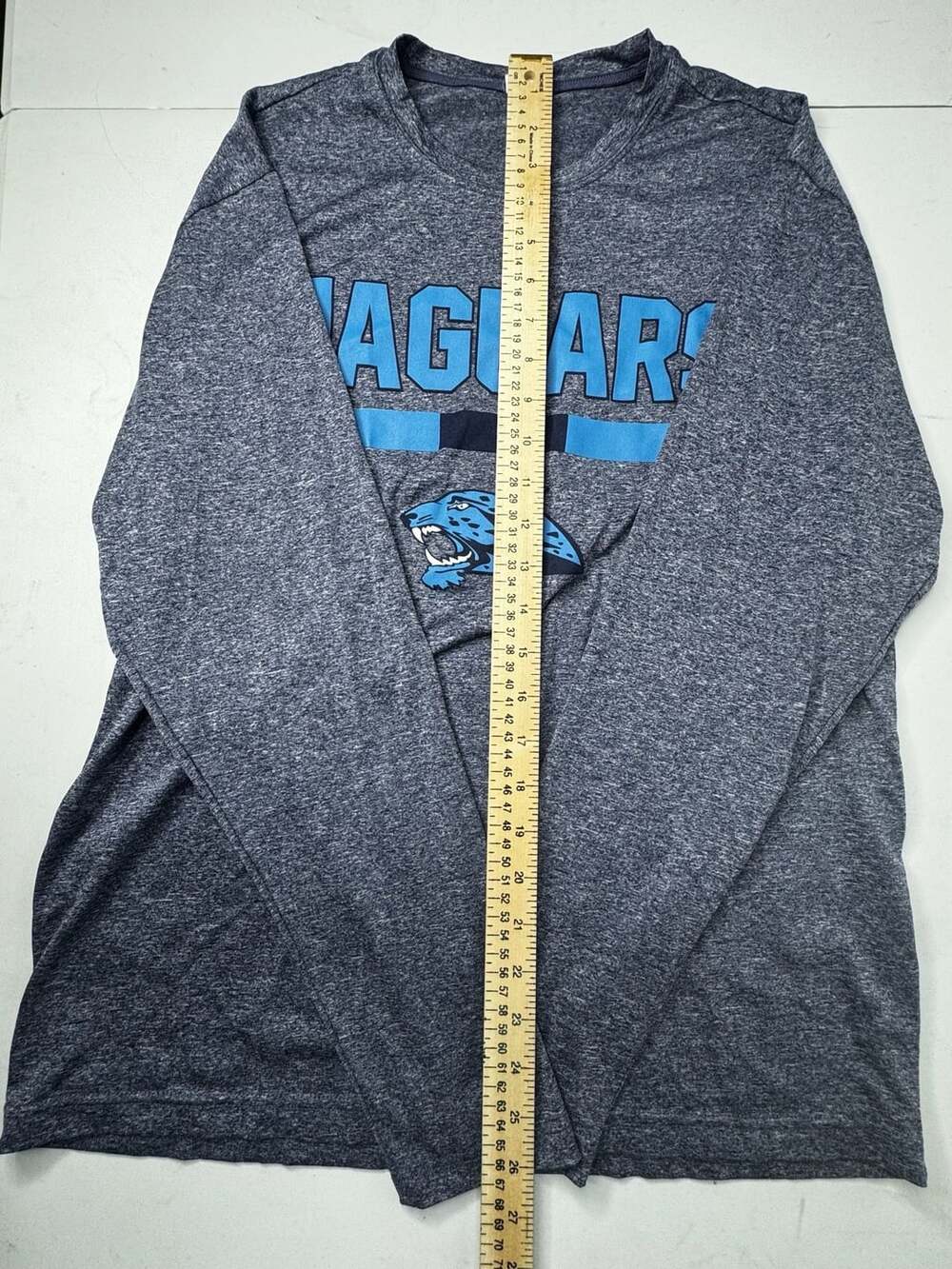 NFL Carolina Panthers Long Sleeve T-Shirt Size M Heather Blue Polyester